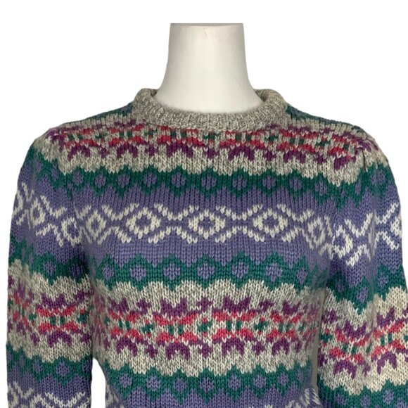 Currants By Jeri Jo Vintage Sweater M Gray Wool Blend - Picture 6 of 11